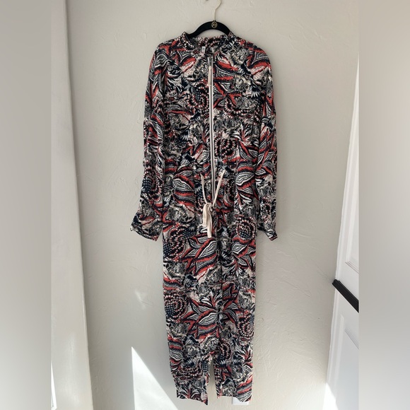 🖤HTF FREE PEOPLE OFF TO THE RACES PRINTED ONESIE JUMPSUIT M - Picture 2 of 5